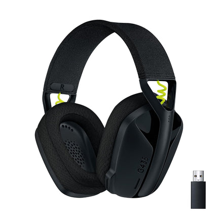 Logitech G435 Light Speed and Lightweight Gaming Bluetooth Wireless Over Ear Headphones with Mic, 18H Battery, Compatible for Dolby Atmos, Pc, Ps4, Ps5, Mobile