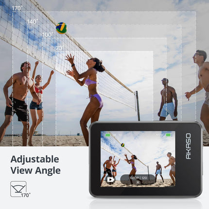 AKASO Brave 7 4K30FPS 20MP WiFi Action Camera with Touch Screen IPX8 33FT Waterproof Camera EIS 2.0 Zoom Support