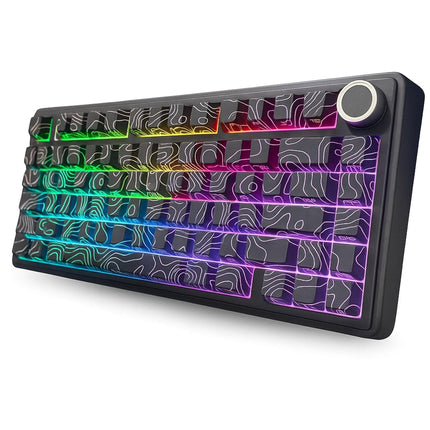 Aula F75 75% Wireless Mechanical Keyboard | Hot Swappable | Pre-lubed Linear Switches | RGB Backlit | 2.4GHz/Type-C/Bluetooth Gaming Keyboard (Reaper Switch) - Unboxify