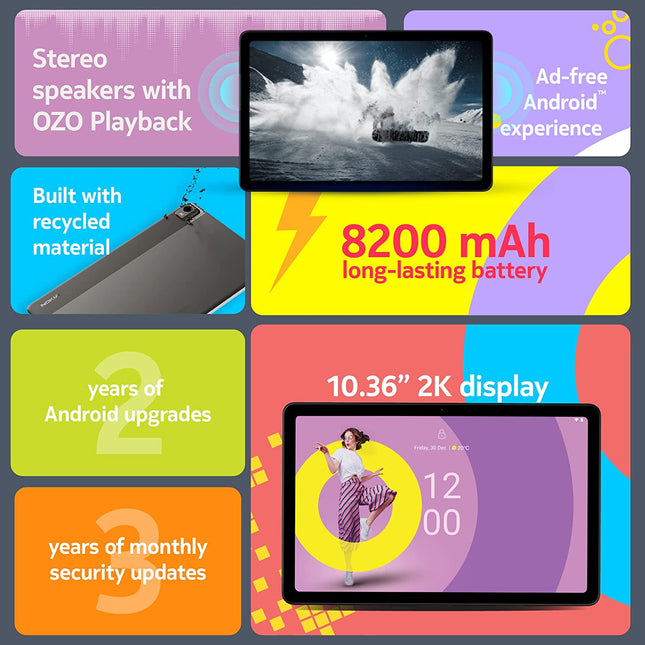 Nokia T21 with 10.36" 2K Screen, Android 12, 4GB RAM, 64GB Storage
