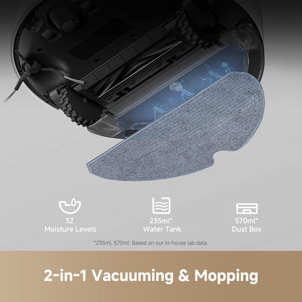 DREAME F10 Robot Vacuum and Mop Combo, 13,000Pa Suction, 300min Runtime, Smart LiDAR Navigation, 2-in-1 Cleaning with App & Voice Control