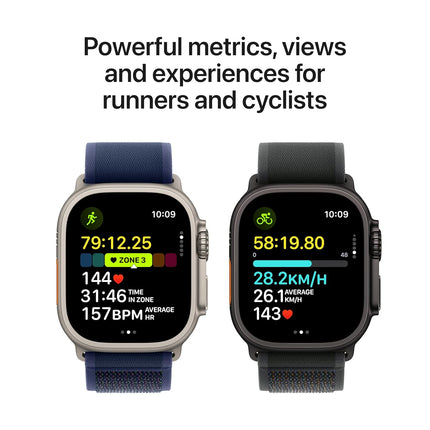 Apple Watch Ultra 2 [GPS + Cellular 49 mm] Smartwatch, Sports Watch with Black Titanium Case with Black Trail Loop - M/L. Fitness Tracker, Precision GPS, Action Button, Carbon Neutral