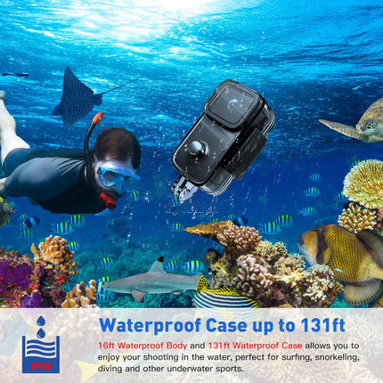 SJCAM C200 Action Camera 4K 24FPS Optical 16MP | Magnetic Body & Hands Free | 6-Axis Gyro Stabilizer | WiFi 2.4 GHZ | Insta Go | Webcam | Video Recording | Mini Vlogging Cam (Black)