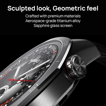 Huawei Watch GT5 Pro 46 mm Smartwatch, Sharp-Edged Design, Upto 14 Days Battery Life, Pro-Level Sports Watch, Health Tracking, iOS & Android Compatible, (Black)