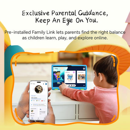HONOR Pad X8a Kids Edition [Smartchoice] Wi-fi Tablet, 4GB RAM 128 GB ROM, 27.94cm(11") FHD Eye Comfort Display, 90Hz Refresh Rate, Parental Control, Kids Protective Case, Android 14, 4 Speakers, Grey