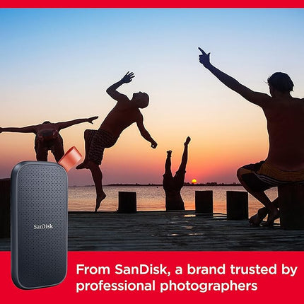 Sandisk 1TB Portable SSD, 800MB/s R, USB 3.2 Gen 2, Rugged SSD with upto 2 meter drop protection, Type-C to Type-A cable