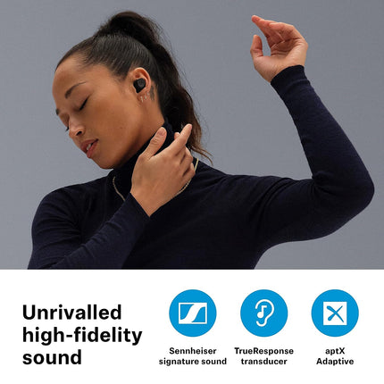 Sennheiser Momentum True Wireless 3 in Ear Earbuds - Headphone with Mic for Music and Calls with Adaptive Noise Cancellation