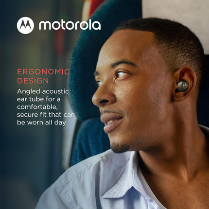 Motorola Moto Buds 270 ANC - True Wireless Bluetooth Earbuds with Microphone and Active Noise Cancellation - IPX5 Water Resistant, Touch Control, Comfort Fit - Includes Micro Charging Case - White (BRAND NEW/SEALED)