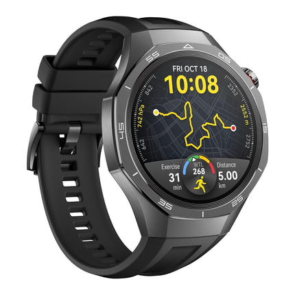 Huawei Watch GT5 Pro 46 mm Smartwatch, Sharp-Edged Design, Upto 14 Days Battery Life, Pro-Level Sports Watch, Health Tracking, iOS & Android Compatible, (Black)