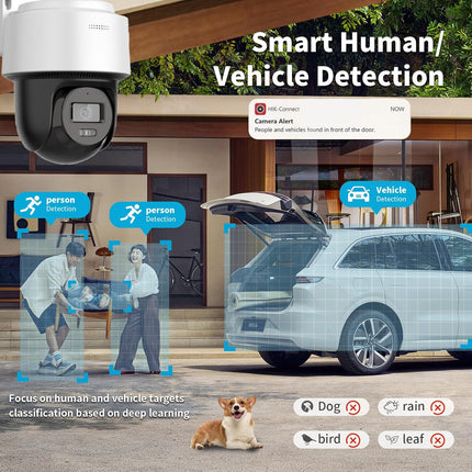 HIKVISION 4MP Smart 4G Hybrid Light Mini Pan/Tilt CCTV Camera |Human & Vehicle Detection | Support 4G LTE(Nano SIM)| 2 Way Audio | Storage upto 512 GB (SD card slot)| Built in Speaker|S-2DE2C400MWG-4G