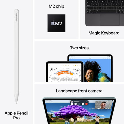 Apple iPad Air 13″ (M2): Liquid Retina Display, Landscape 12MP Front Camera / 12MP Back Camera, Touch ID, All-Day Battery Life