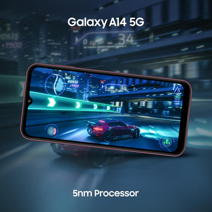 Samsung Galaxy A14 5G (Dark Red, 6GB, 128GB Storage) | Triple Rear Camera (50 MP Main) | Upto 12 GB RAM with RAM Plus | Without Charger