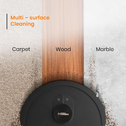 Eureka Forbes SmartClean Home Mapping Turbo, 7000Pa HyperSuction Robotic Vacuum Cleaner | LiDAR 3.0 & Quick Home Mapping | Wet Mopping | 3-Hour Run Time | Smart App Control | Voice Control