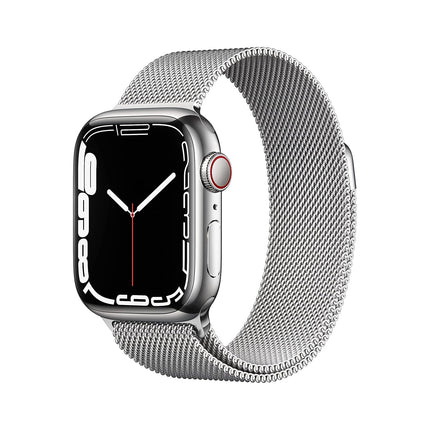 Apple Watch Series 7 (GPS + Cellular, 41mm) - Silver Stainless Steel Case with Silver Milanese Loop
