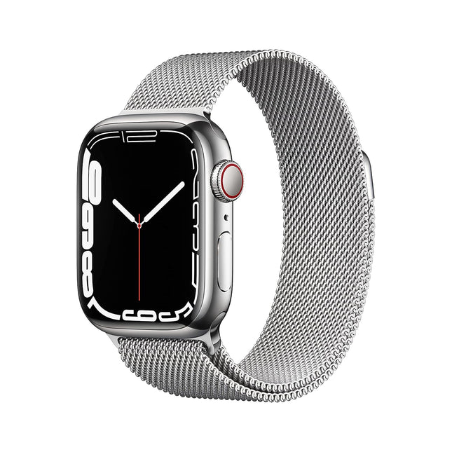 Apple Watch Series (GPS Cellular, 41mm) Silver Stainless Steel Case with Silver Milanese Loop