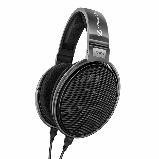 Sennheiser HD 650 Open‑Back Hi-Res Audiophile Headphones, Reference Grade Sound, Airy Design, Plush Ear Pads, Rich Bass, Detachable Cables, Lighweight, Comfort-Fit for Gaming, 2Y Warranty, Black
