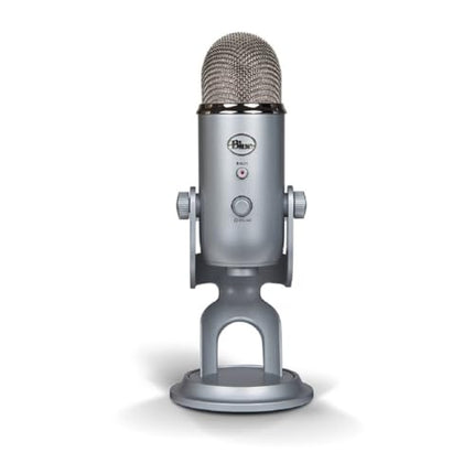 Logitech Blue Yeti USB Microphone for Recording, Streaming, Gaming, Podcasting on PC and Mac, Condenser Mic for Laptop or Computer with Blue VO!CE Effects, Adjustable Stand, Plug and Play - Silver - Unboxify