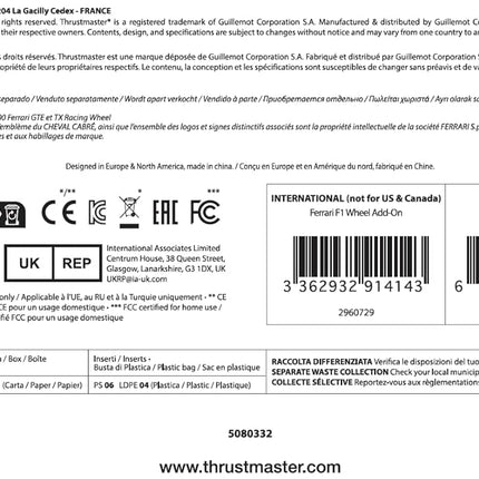 Thrustmaster Ferrari F1 Wheel Add-On | Racing Game Wheel Add-On | PC/PS3/PS4/Xbox One