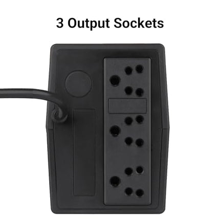 ZEBRONICS Zeb-U725 600VA UPS for Desktop/PC/Computers (not for Routers) with Automatic Voltage Regulation, Black - Unboxify