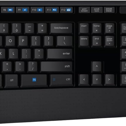 Logitech MK345 Wireless Keyboard and Mouse Set Full-Sized Keyboard with Palm Rest and Comfortable Right-Handed Mouse, 2.4 GHz Wireless USB Receiver, Compatible with PC, Laptop - Black