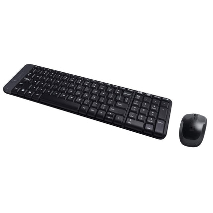 Logitech MK215 Wireless Keyboard and Mouse Combo, 2.4 GHz Wireless, 3 Years Warranty, Compact Design, 2-Year Battery Life(Keyboard),5 Month Battery Life(Mouse) PC/Laptop- Black