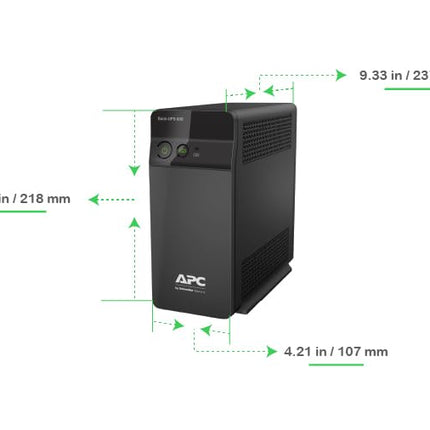APC Back-UPS BX600C-IN 600VA / 360W, 230V, UPS System, an Ideal Power Backup & Protection for Home Office, Desktop PC & Home Electronics - Unboxify