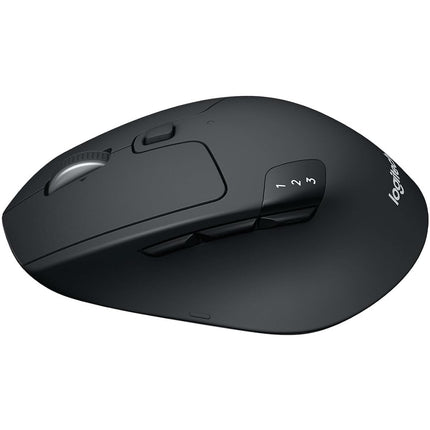 Logitech M720 Triathlon Multi-Device Wireless Mouse, Bluetooth, USB Unifying Receiver, 1000 DPI, 6 Programmable Buttons, 2-Year Battery, Compatible with Laptop, PC, Mac, iPadOS - Graphite Black