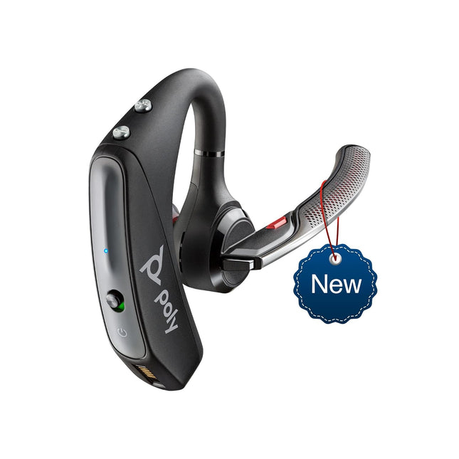 POLY Voyager 5200 Wireless Headset,Single-Ear W/Noise-Canceling Mic,Lightweight Only 20G,Connect to Mobile/Tablet Via Bluetooth,Sweatproof,Up to 7 Hours Talk Time,1-Year Warranty,Black,7S431Aa-In Ear