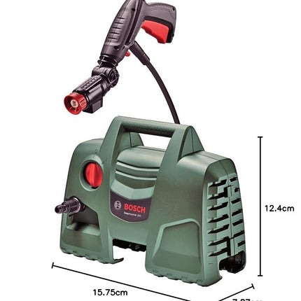 BOSCH Easy Aquatak 100 | 1100-watt Motor | Max Pressure- 100 Bar | High Pressure Washer with Double Filtration | 360° Gun, Self-Priming | Flow Rates up to 270 l/h | 3.1 Kg (Without Detergent Bottle)