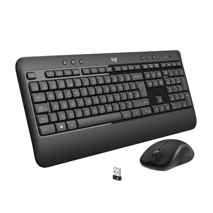 Logitech MK540 Advanced Wireless Keyboard and Mouse Combo for Windows, 2.4 GHz Unifying USB-Receiver, Multimedia Hotkeys, 3-Year Battery Life, for PC, Laptop