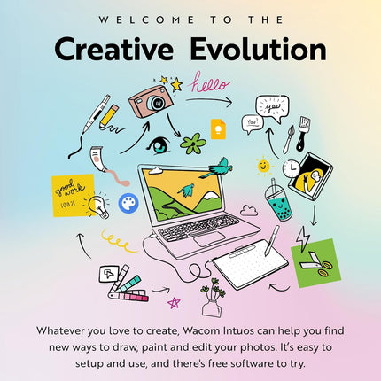 Wacom CTL-4100WL/K0-CX New Intuos Small Blue - Unboxify