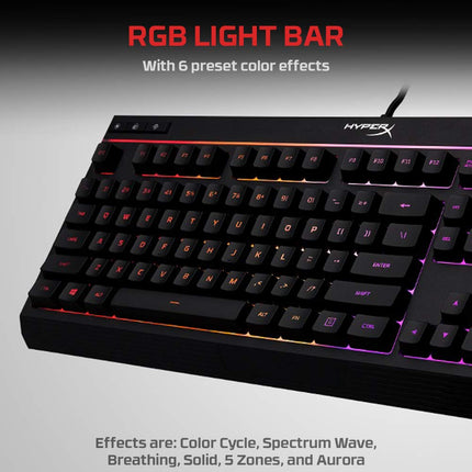HyperX Alloy Core RGB USB Membrane Gaming Keyboard - Black