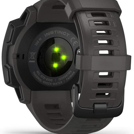 Garmin Instinct, Rugged Outdoor Watch with GPS, Features Glonass and Galileo, Heart Rate Monitoring and 3-Axis Compass, Graphite