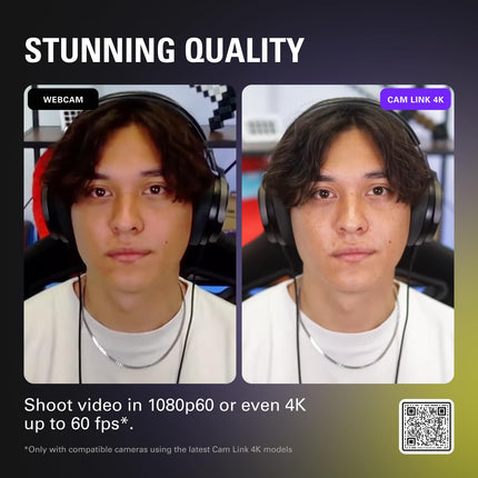 Corsair Elgato Cam Link 4K USB 3.0 Broadcast Live, Record via DSLR, Camcorder, or Action Cam, 1080p60 or 4K at 30 FPS, Compact HDMI Capture Device