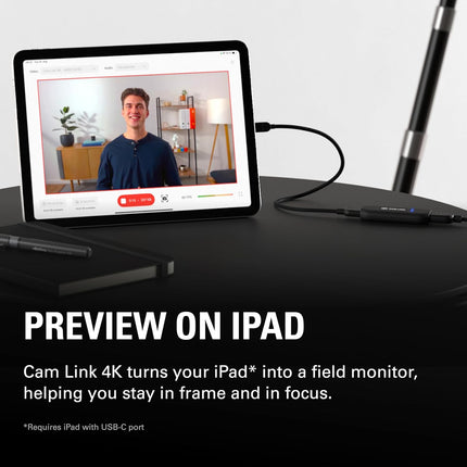 Corsair Elgato Cam Link 4K USB 3.0 Broadcast Live, Record via DSLR, Camcorder, or Action Cam, 1080p60 or 4K at 30 FPS, Compact HDMI Capture Device