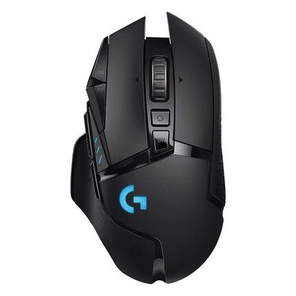 Logitech G502 Lightspeed Wireless Gaming Mouse, 25K Sensor, PowerPlay Compatible, RGB, Adjustable Weights, 11 Programmable Buttons, Long Battery Life, On-Board Memory, PC/Mac - Black - Unboxify