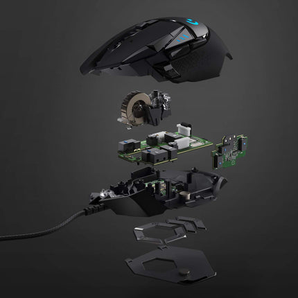 Logitech G502 Lightspeed Wireless Gaming Mouse, 25K Sensor, PowerPlay Compatible, RGB, Adjustable Weights, 11 Programmable Buttons, Long Battery Life, On-Board Memory, PC/Mac - Black - Unboxify