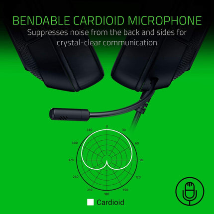 Razer Kraken X Lite Ultralight Gaming Headset: 7.1 Surround Sound Capable - Lightweight Frame - Bendable Cardioid Microphone - for PC, Xbox, PS4, Nintendo Switch