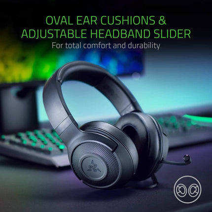 Razer Kraken X Lite Ultralight Gaming Headset: 7.1 Surround Sound Capable - Lightweight Frame - Bendable Cardioid Microphone - for PC, Xbox, PS4, Nintendo Switch