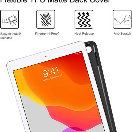 ABOUTTHEFIT iPad 10.2 9th 8th 7th Generation Keyboard Case - Smart Case with Wireless Keyboard Tablet Detachable Bluetooth Keyboard Stand Cover with Pencil Holder, Black - Unboxify