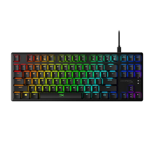 HyperX Alloy Origins Core Tenkeyless USB Mechanical Gaming Keyboard with Software Controlled Light & Macro Customization, Compact Form Factor, Tactile Switch (Aqua, RGB LED Backlit, HX-KB7AQX-US)