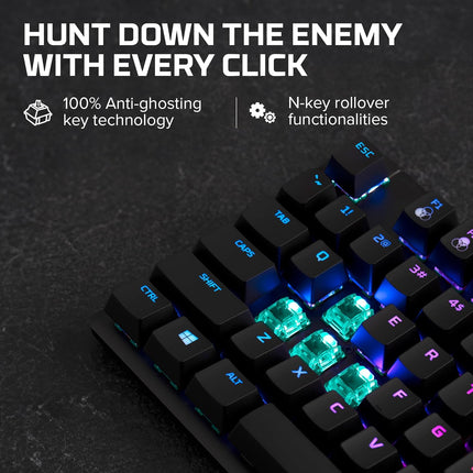 HyperX Alloy Origins Core Tenkeyless USB Mechanical Gaming Keyboard with Software Controlled Light & Macro Customization, Compact Form Factor, Tactile Switch (Aqua, RGB LED Backlit, HX-KB7AQX-US)