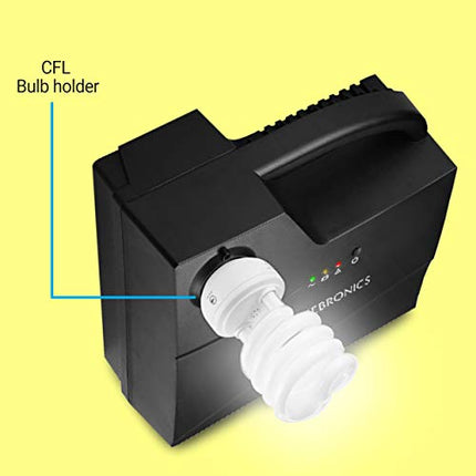 Zebronics CFL UPS Zeb-CU5013 with CFL Bulb Holder,Overload Indication,Microcontroller Based,2 pin DC Socket,Short Circuit Protection,Overload Indication - Unboxify