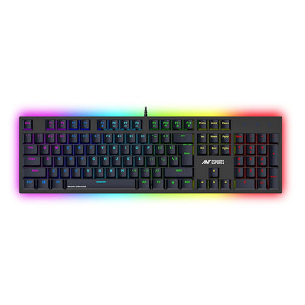 Ant Esports MK3400 V3 Pro Mechanical Pro World of Warship Edition Wired RGB Gaming Keyboard (Black)