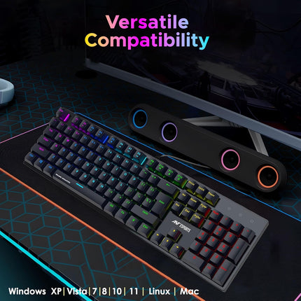 Ant Esports MK3400 V3 Pro Mechanical Pro World of Warship Edition Wired RGB Gaming Keyboard (Black)