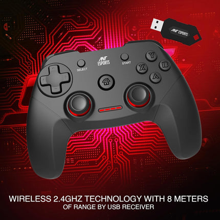 Ant Esports GP300 Pro V2 Wireless Gaming Controller, Compatible for PC & Laptop (Windows 10/8 /7 XP, Steam) / PS3