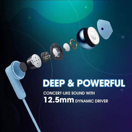 JBL Tune 215BT, 16 Hrs Playtime with Quick Charge, in Ear Bluetooth Wireless Earphones with Mic, 12.5mm Premium Earbuds with Pure Bass, BT 5.0, Dual Pairing, Type C & Voice Assistant Support