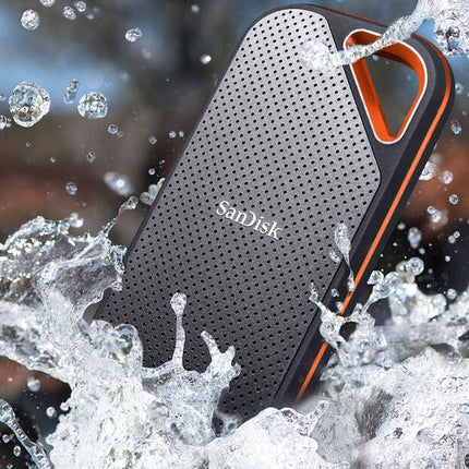 SanDisk 2TB Extreme Pro Portable SSD 2000MB/s R/ W, Upto 3 meter drop protection with IP65 water and dust resistance, Metal Enclosure, PC, MAC & TypeC Smartphone Compatible, 5Y Warranty,External SSD
