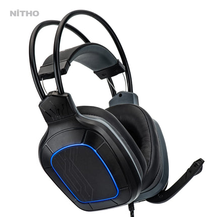 NiTHO TITAN STEREO GAMING Wired Over Ear HEADSET, Compatible with PC/PS4/Xbox One/Switch (PC Adapter Included)