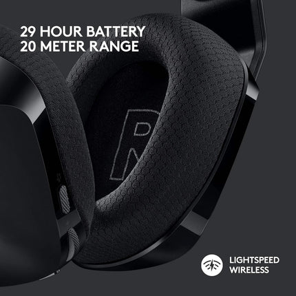 Logitech G 733 Lightspeed Over Ear Wireless Gaming Headset with Suspension Headband, LIGHTSYNC RGB, Blue VO!CE Mic Technology and PRO-G Audio Drivers - Black